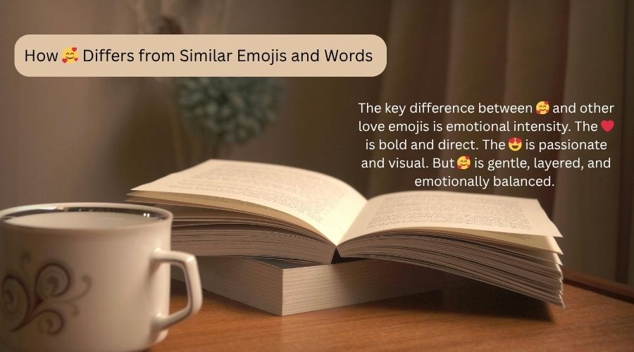 How 🥰 Differs from Similar Emojis and Words