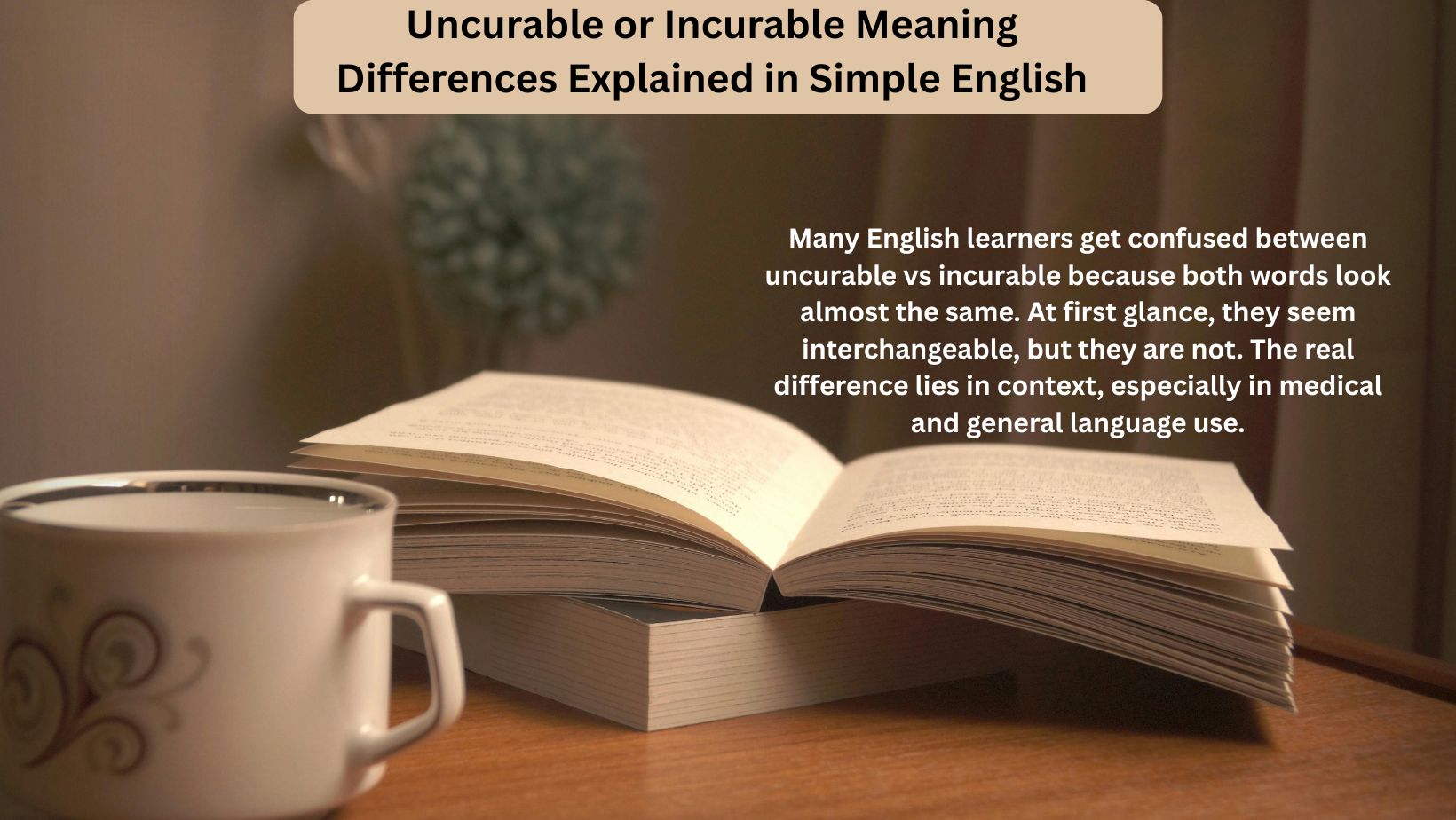 Uncurable or Incurable Meaning Differences Explained in Simple English