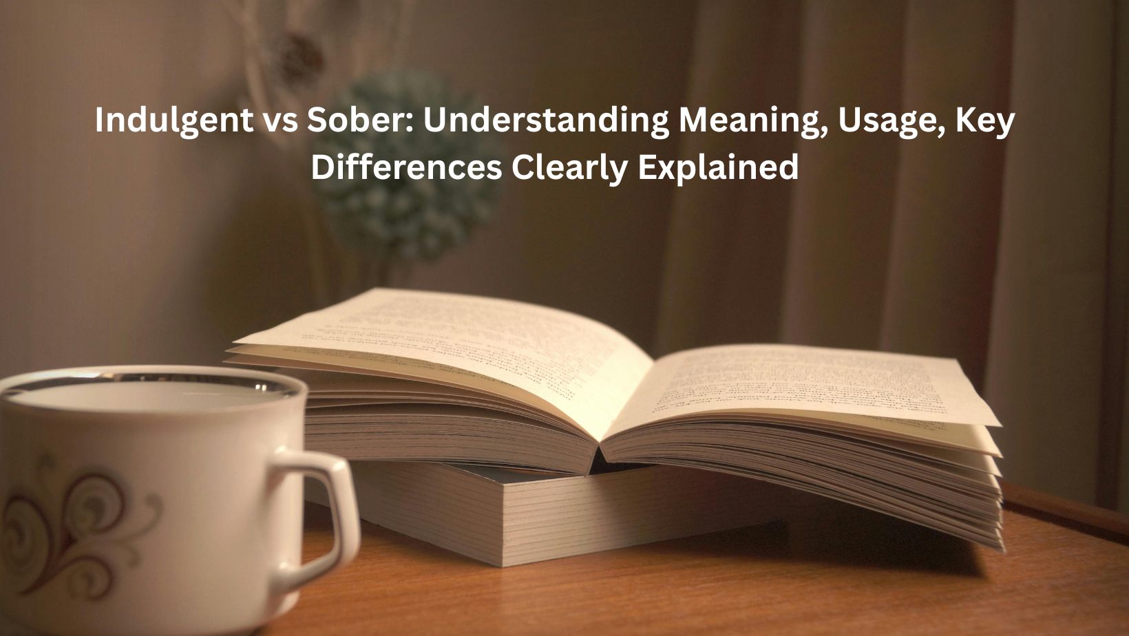 Indulgent vs Sober: Understanding Meaning, Usage, Key Differences Clearly Explained
