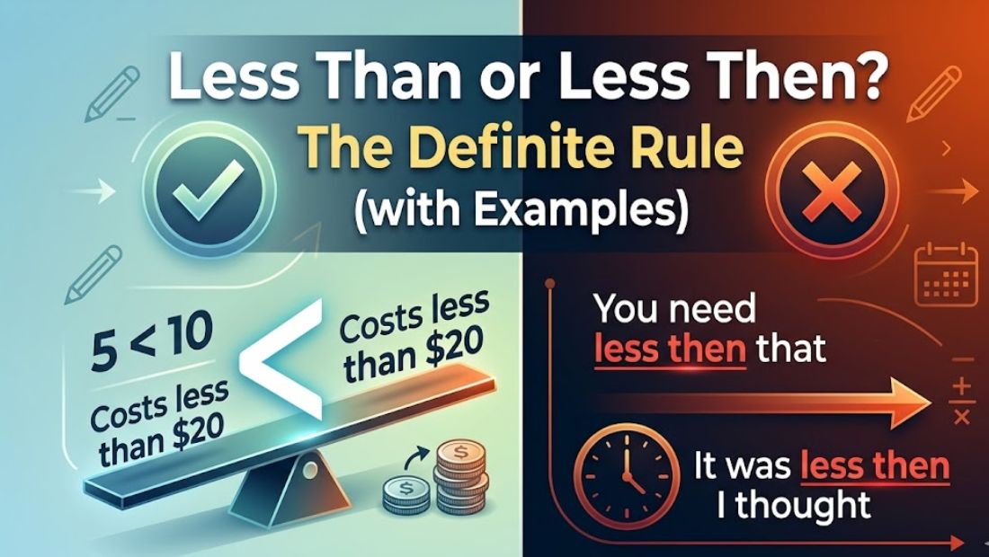 Less Than or Less Then? The Definite Rule (with Examples)