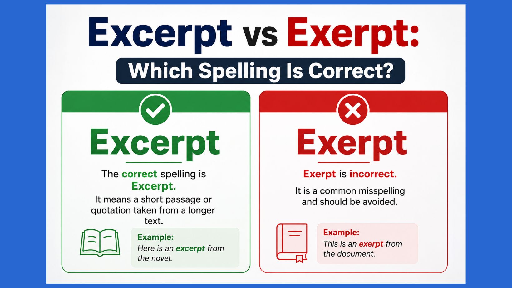 Excerpt vs Exerpt: Which Spelling Is Correct?